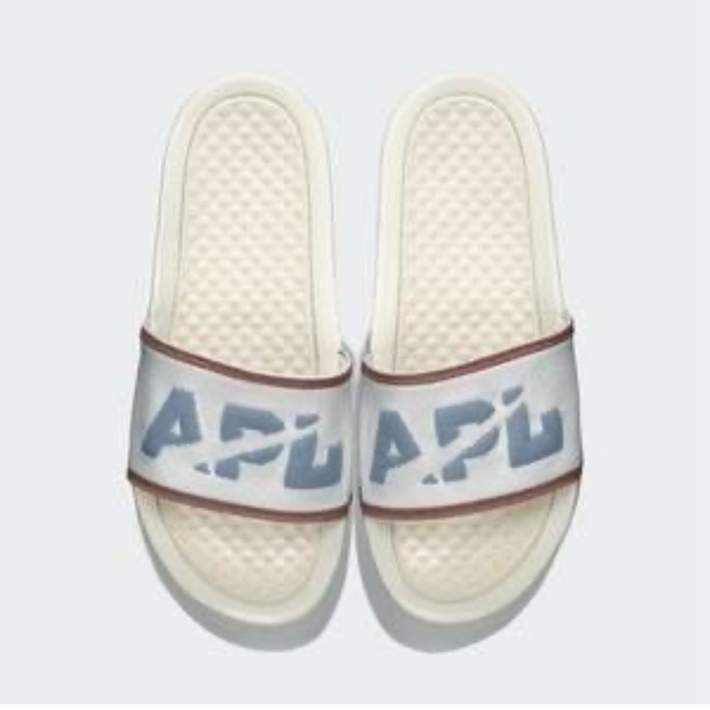 Big Logo TechLoom Slide Ivory Forged Blue Beachwood